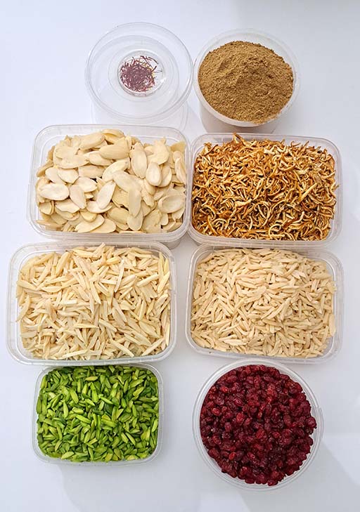 انواع خلال و زرشک و زعفران مخصوص آشپزی