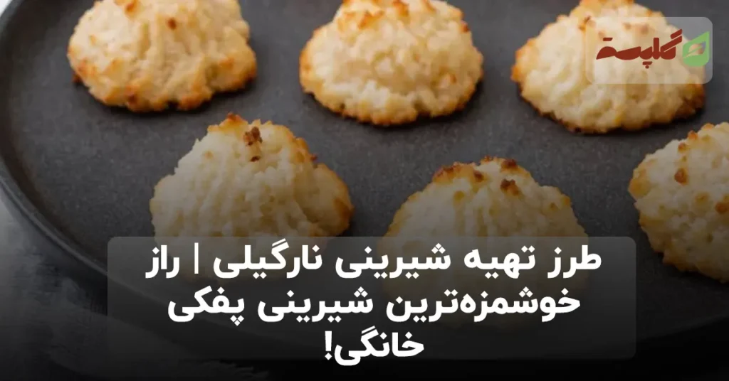 طرز تهیه شیرینی نارگیلی | راز خوشمزهترین شیرینی پفکی خانگی!