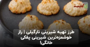 طرز تهیه شیرینی نارگیلی | راز خوشمزه‌ترین شیرینی پفکی خانگی!