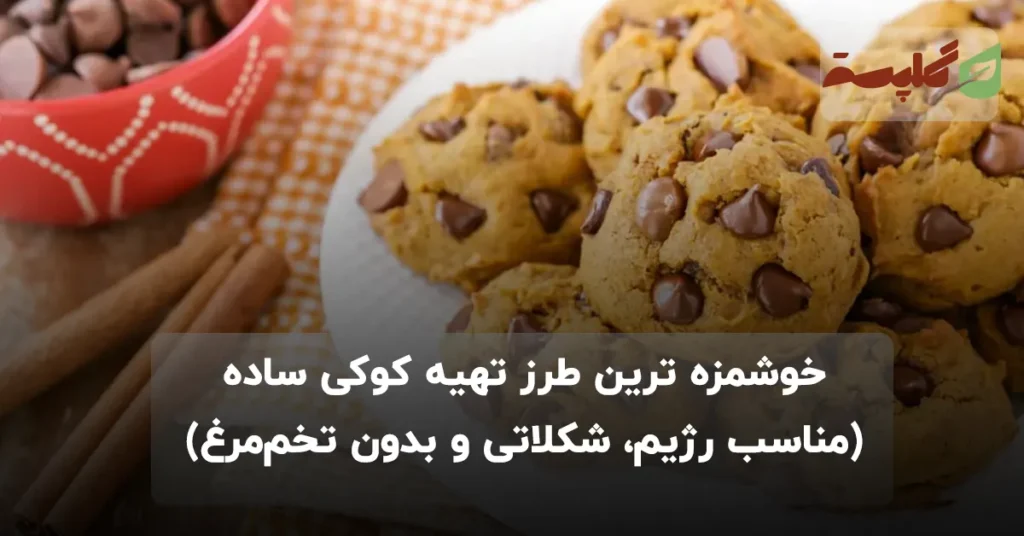 خوشمزه ترین طرز تهیه کوکی ساده (مناسب رژیم، شکلاتی و بدون تخم‌مرغ)