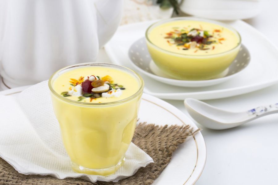 شیر پسته زعفرانی